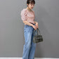 hem slit denim pants (blue) *JP