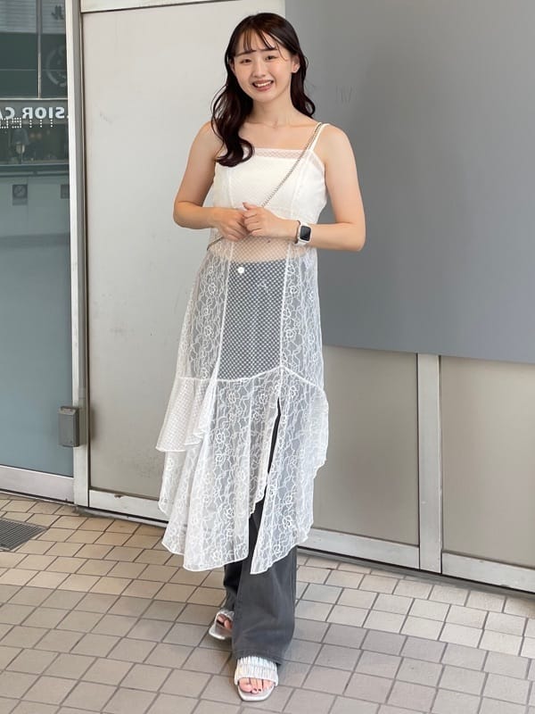 irregular lace ops (white) *JP