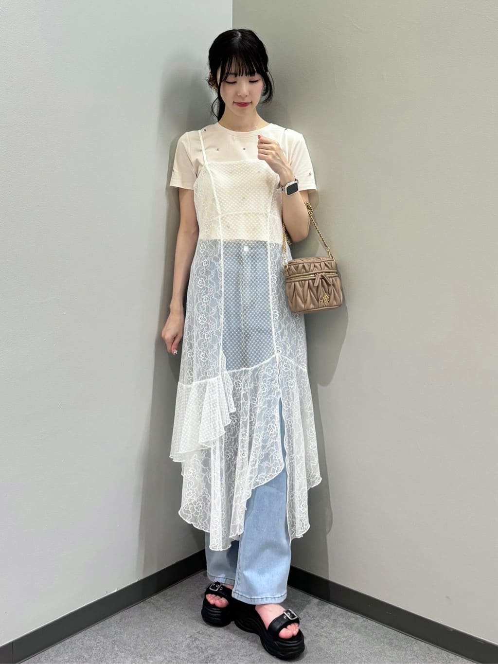 irregular lace ops (white) *JP