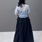 2way nylon gathered skirt (black) *JP