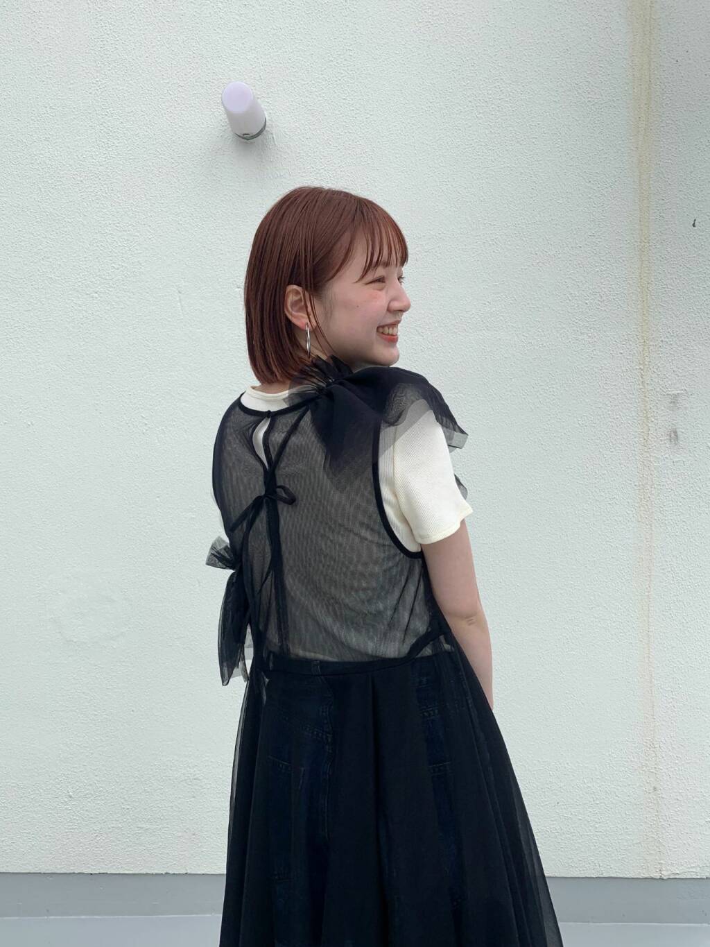 『高橋愛×KBF』frilled tulle dress (black) *JP