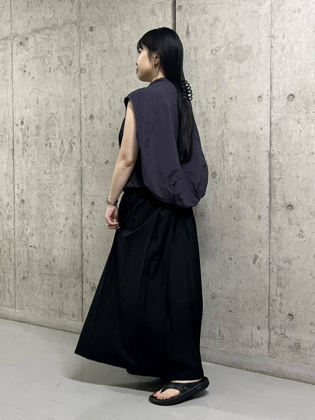 compact ZIP vest (charcoal) *JP