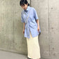 tie set long shirt (blue) *JP