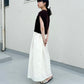 knit vest set dress (brown x ivory) *JP