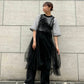 『高橋愛×KBF』frilled tulle dress (black) *JP