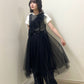 『高橋愛×KBF』frilled tulle dress (black) *JP