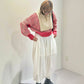 layered half zip knit (ivory x red) *JP