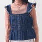 military ruched bustier (blue) *JP