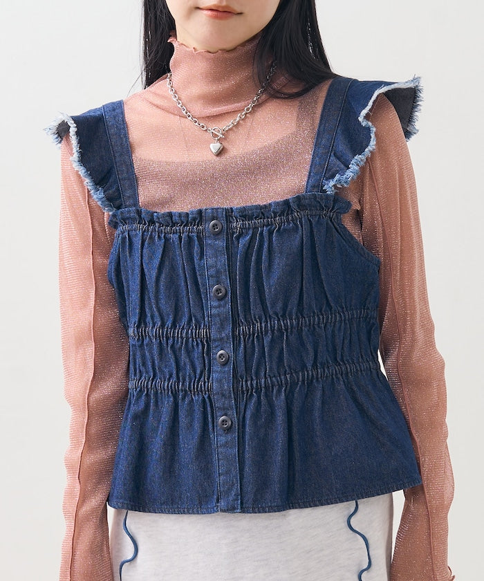 military ruched bustier (blue) *JP