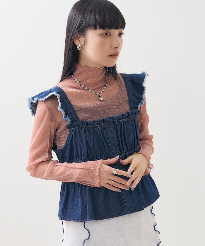 military ruched bustier (blue) *JP