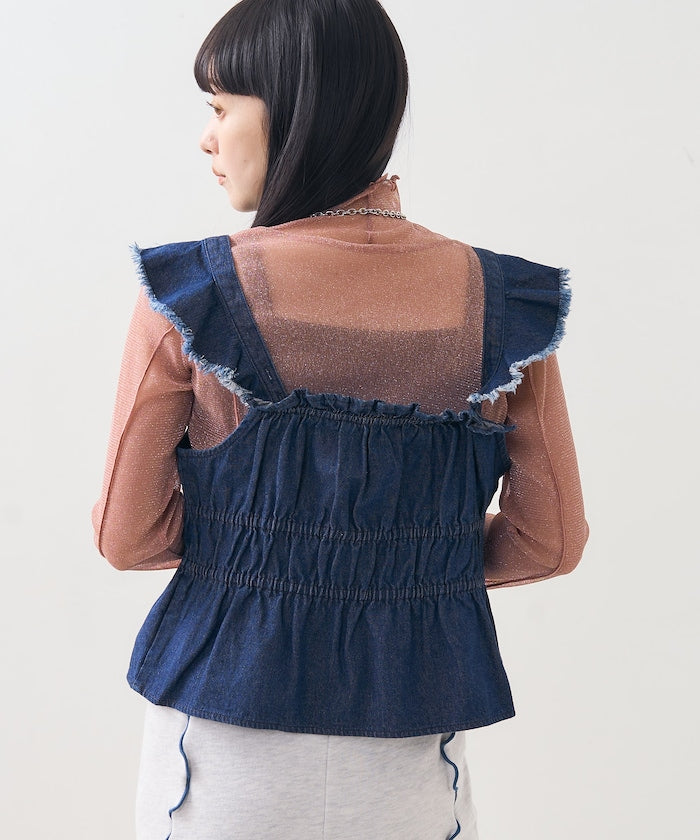 military ruched bustier (blue) *JP