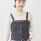 multiway denim tube top (black) *JP