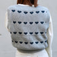 heart sleeveless top (grey) *JP