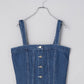 multiway denim tube top (blue) *JP