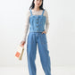 multiway denim tube top (sax blue) *JP