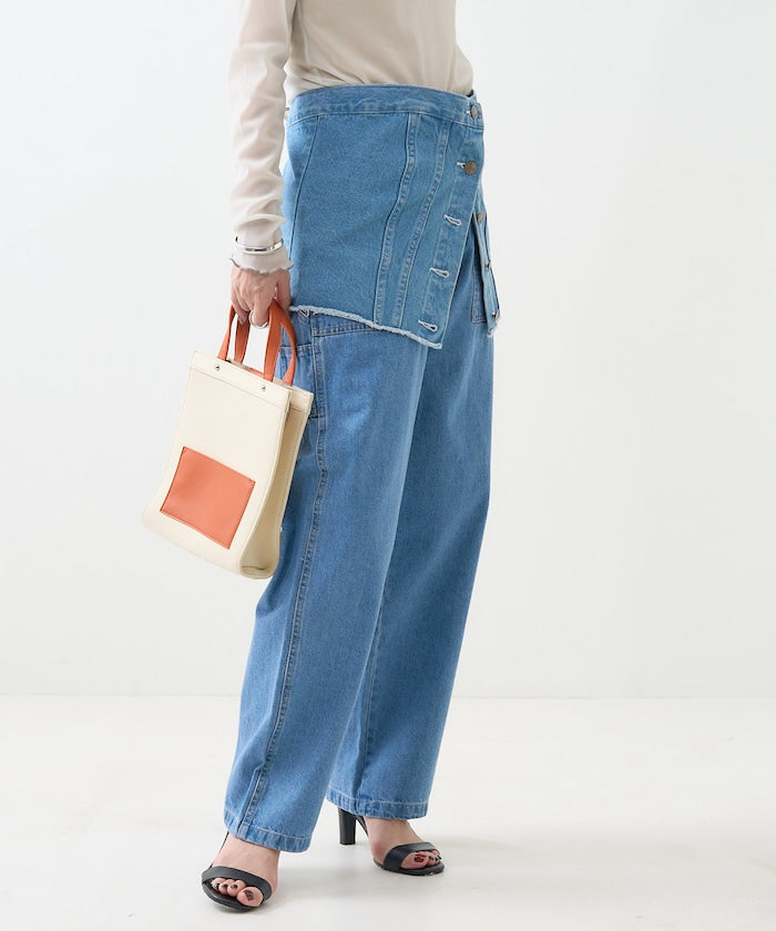 multiway denim tube top (sax blue) *JP