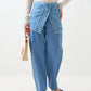 multiway denim tube top (sax blue) *JP