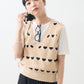 heart sleeveless top (beige) *JP