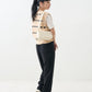 heart sleeveless top (beige) *JP