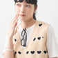 heart sleeveless top (beige) *JP