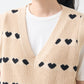 heart sleeveless top (beige) *JP