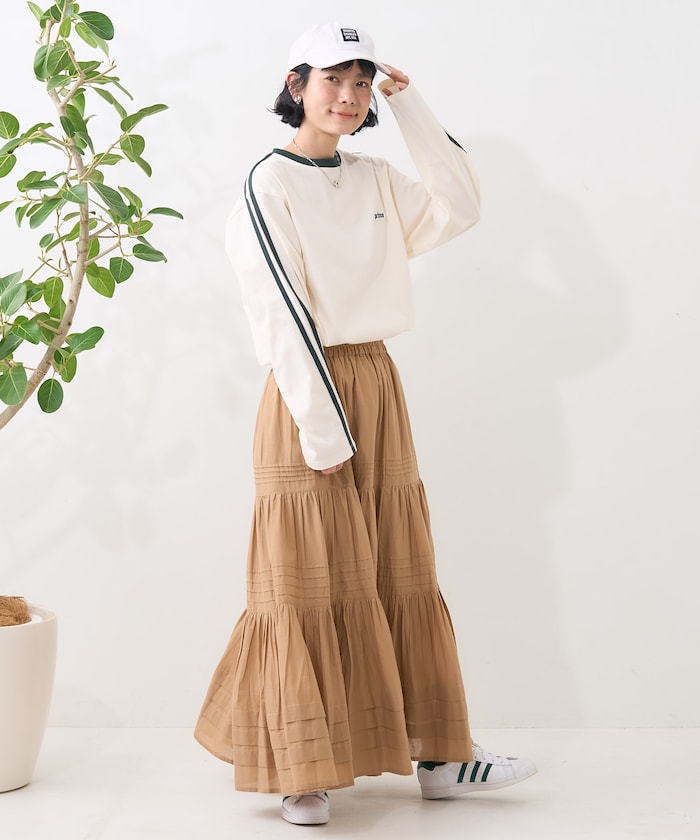 indian pin skirt (camel) *JP