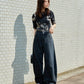 curve line tuck jeans (grey) *JP