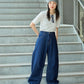 curve line tuck jeans (navy) *JP