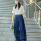 curve line tuck jeans (navy) *JP