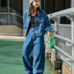 curve line tuck jeans (blue) *JP