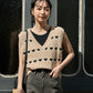 heart sleeveless top (beige) *JP