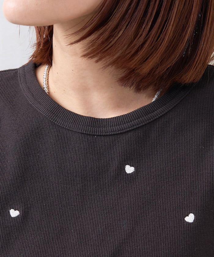 mini heart tee (black) *JP