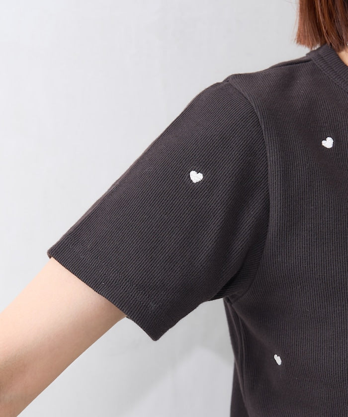 mini heart tee (black) *JP