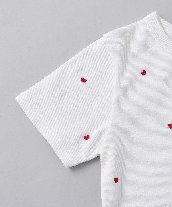 mini heart tee (white) *JP