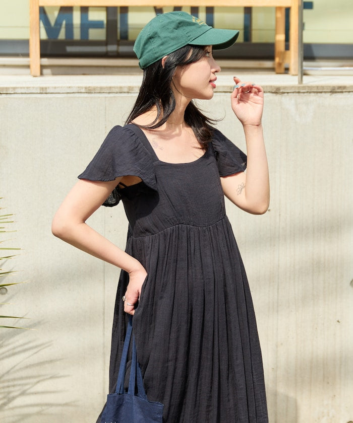 gauze frill ops (black) *JP