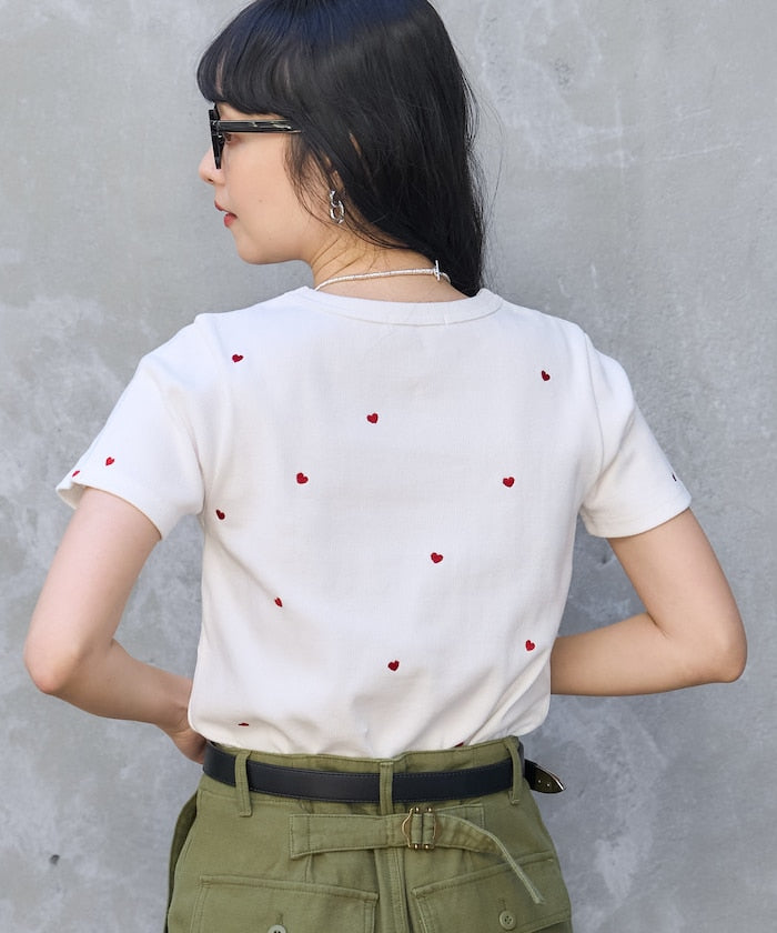 mini heart tee (white) *JP