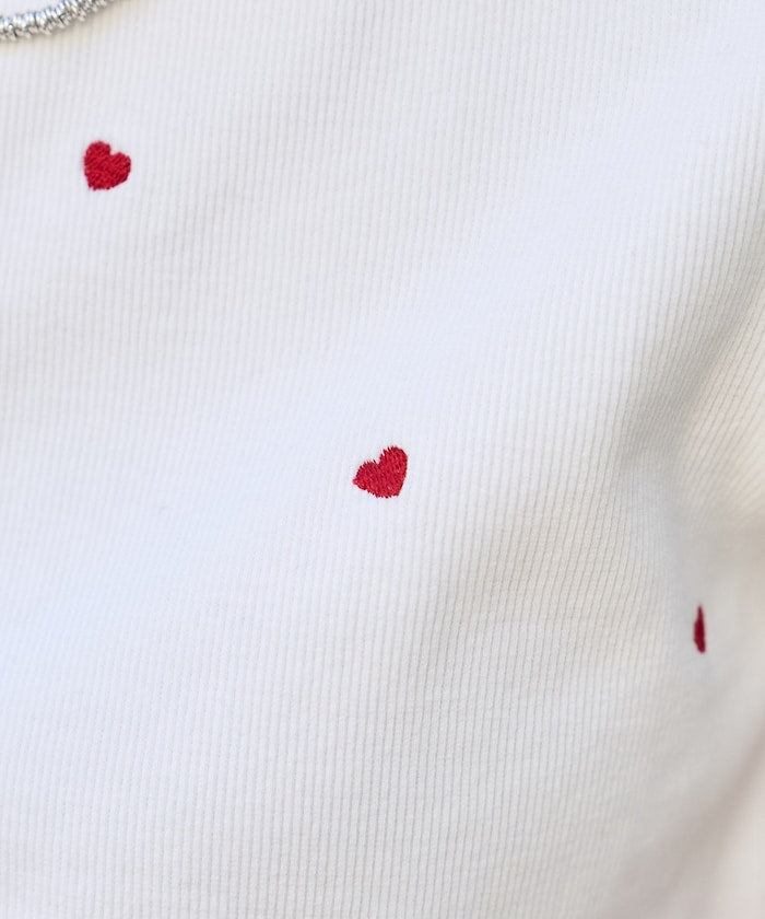 mini heart tee (white) *JP