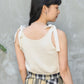 milled ribbon tank top (white) *JP