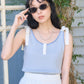 milled ribbon tank top (sax blue) *JP