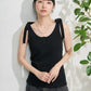 milled ribbon tank top (black) *JP