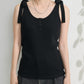 milled ribbon tank top (black) *JP