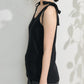 milled ribbon tank top (black) *JP