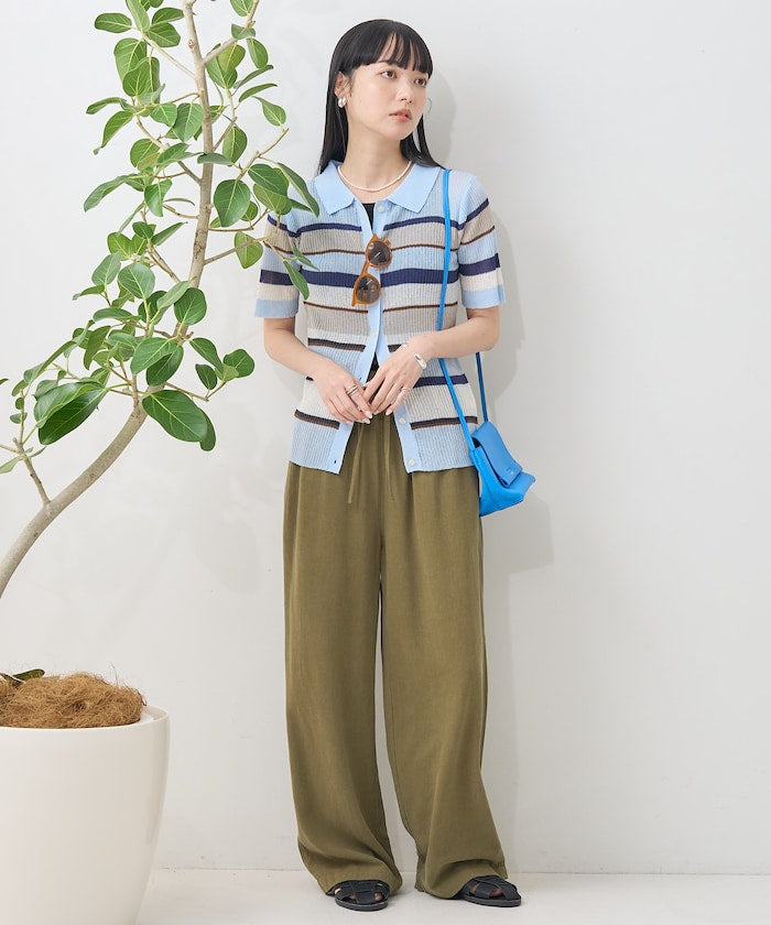 sheer border shirt (blue) *JP