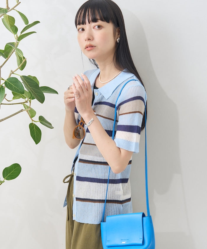 sheer border shirt (blue) *JP