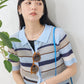 sheer border shirt (blue) *JP