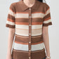 sheer border shirt (camel) *JP