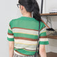 sheer border shirt (green) *JP