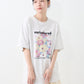 flower painting tee (light grey) *JP