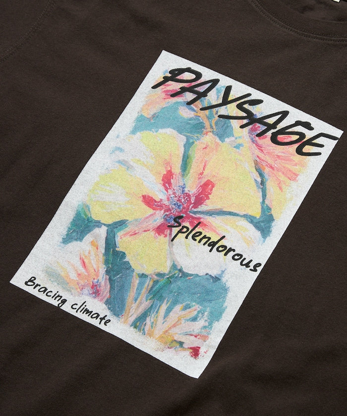 flower painting tee (charcoal) *JP