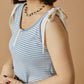 milled ribbon tank top (sax blue) *JP